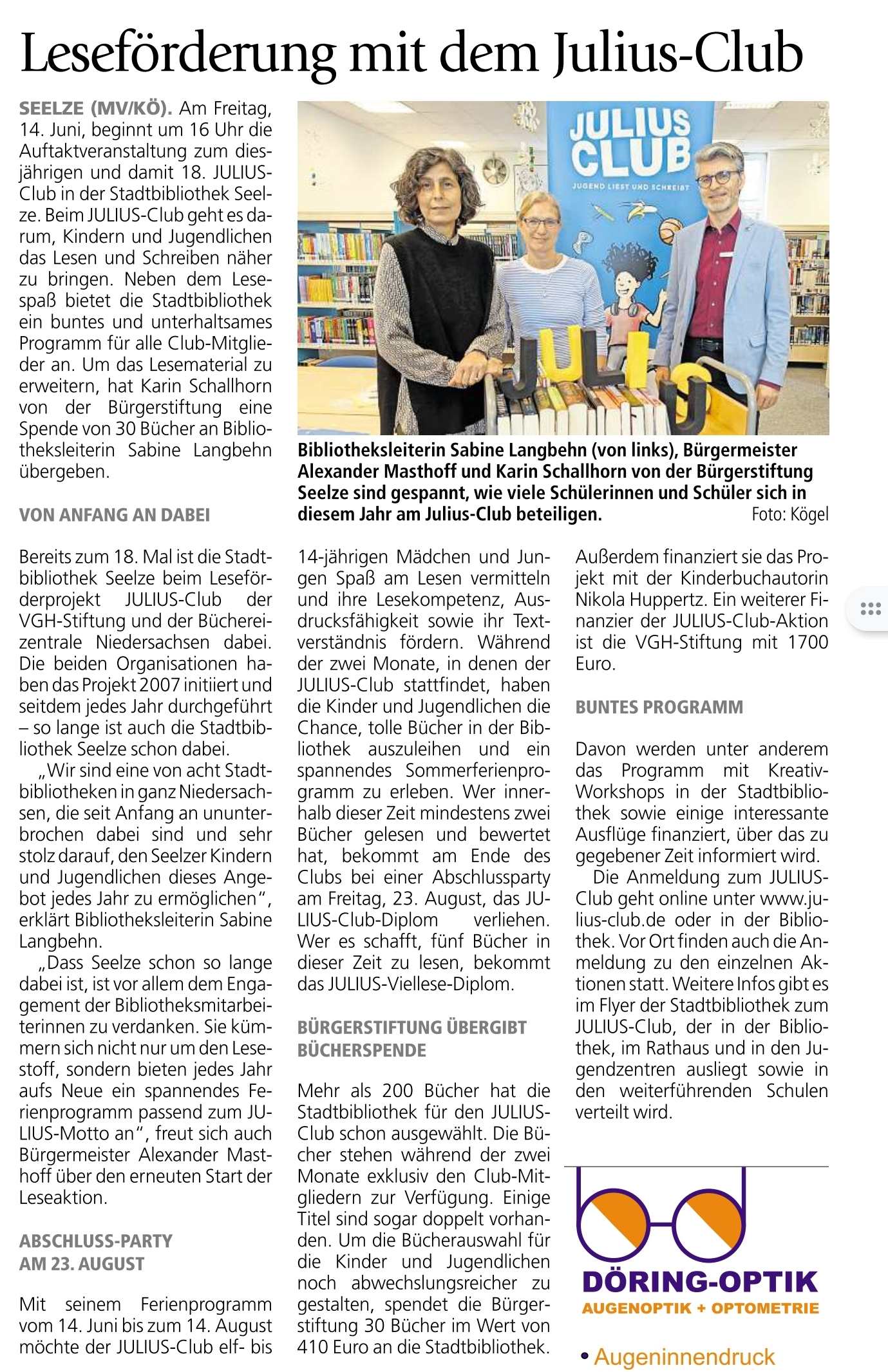 2024 1105 Umschau Lesefoerderung mit dem Julius Club