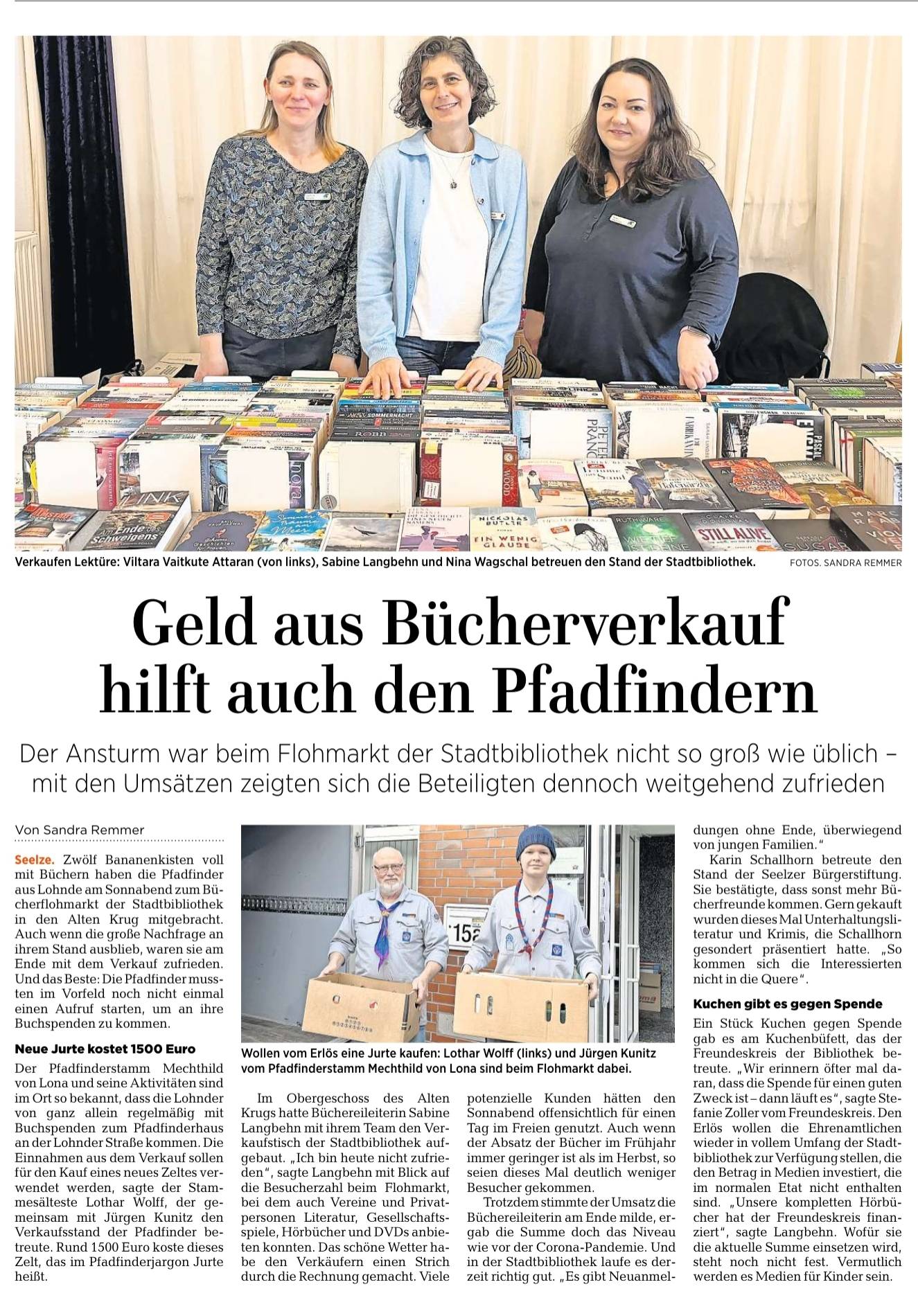 2023 2203 HAZ Seelze Geld aus dem Buecherverkauf