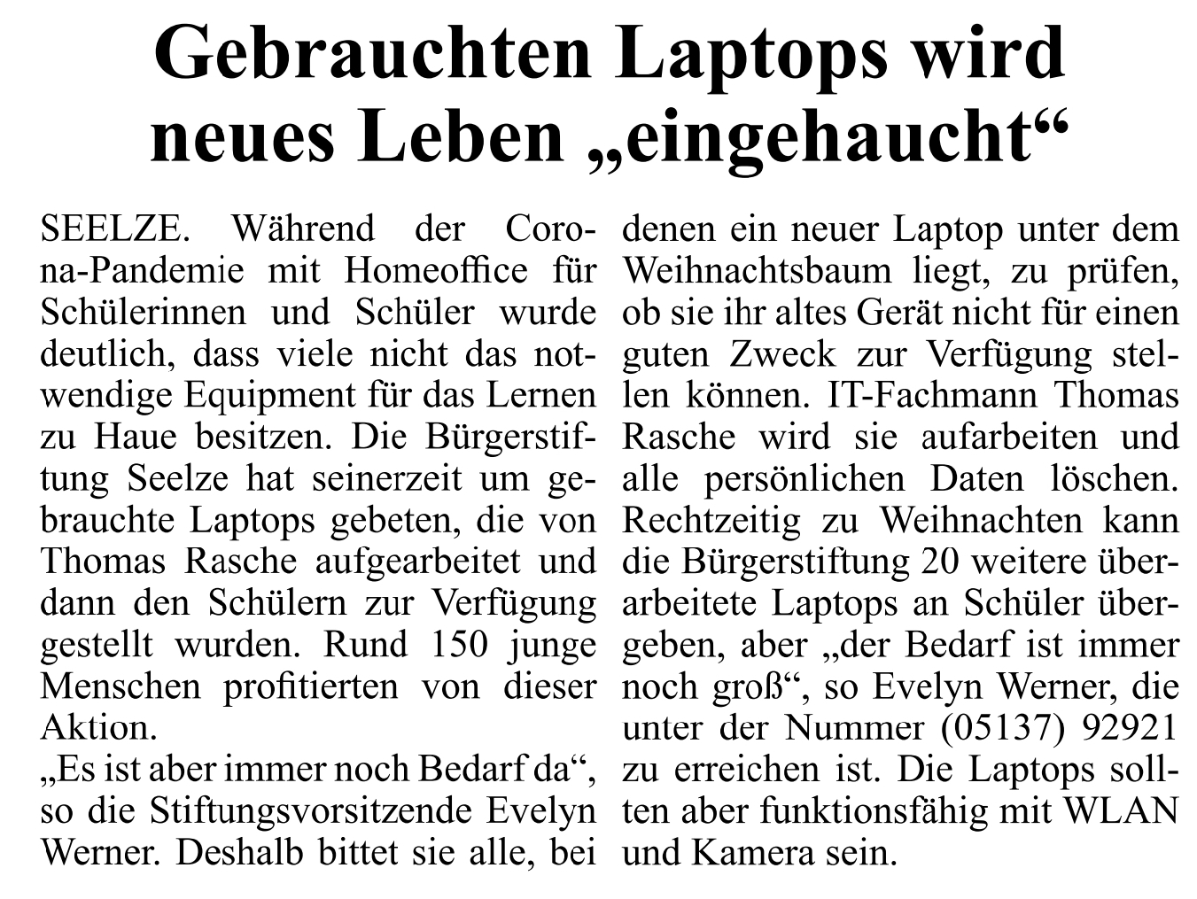 2022 1012 Umschau Gebrauchten Laptops wird eues Leben