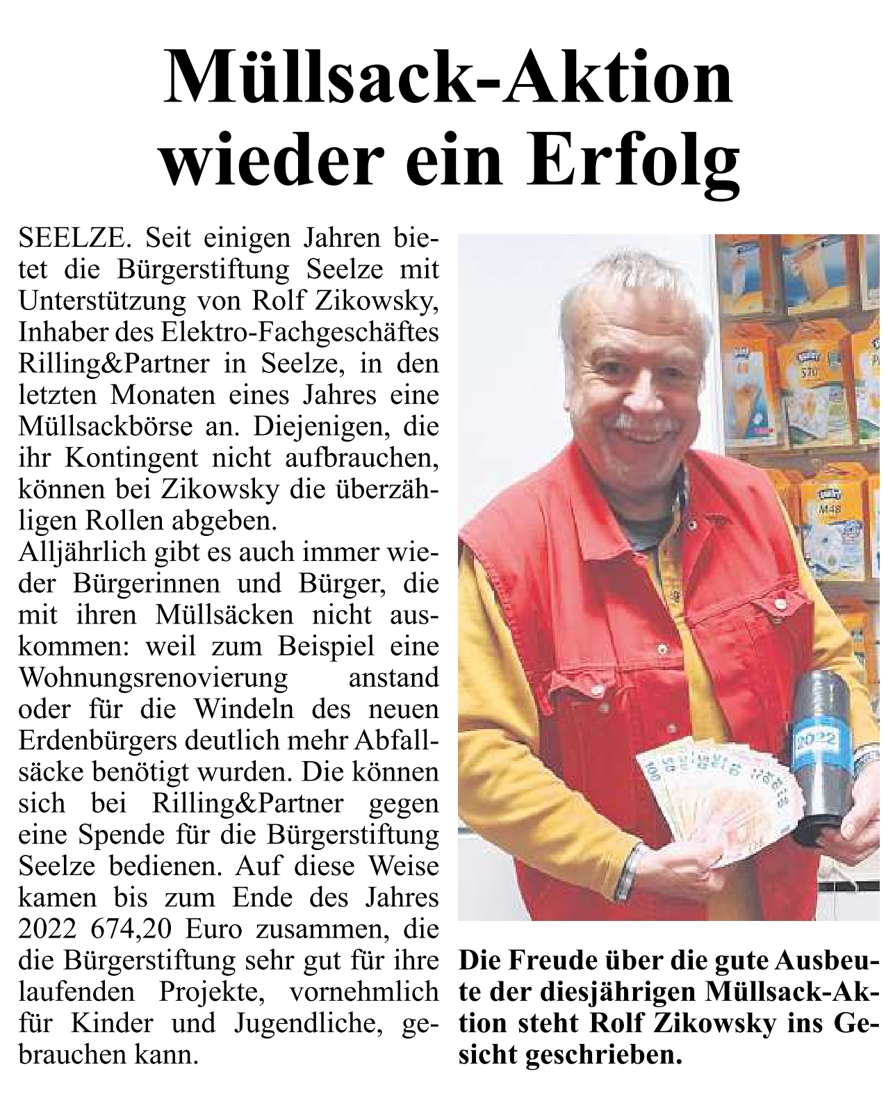 2023 0701 Umschau Muellsack Aktion wieder ein Erfolg