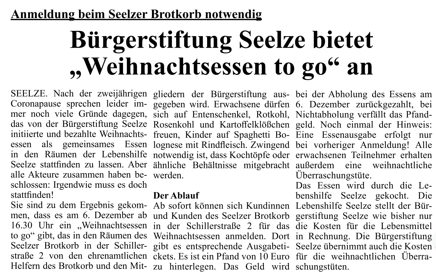 2022 1211 Umschau Buergerstiftung Seelze bietet