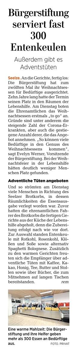 2023 812 HAZ Seelze Buergerstiftung serviert fast